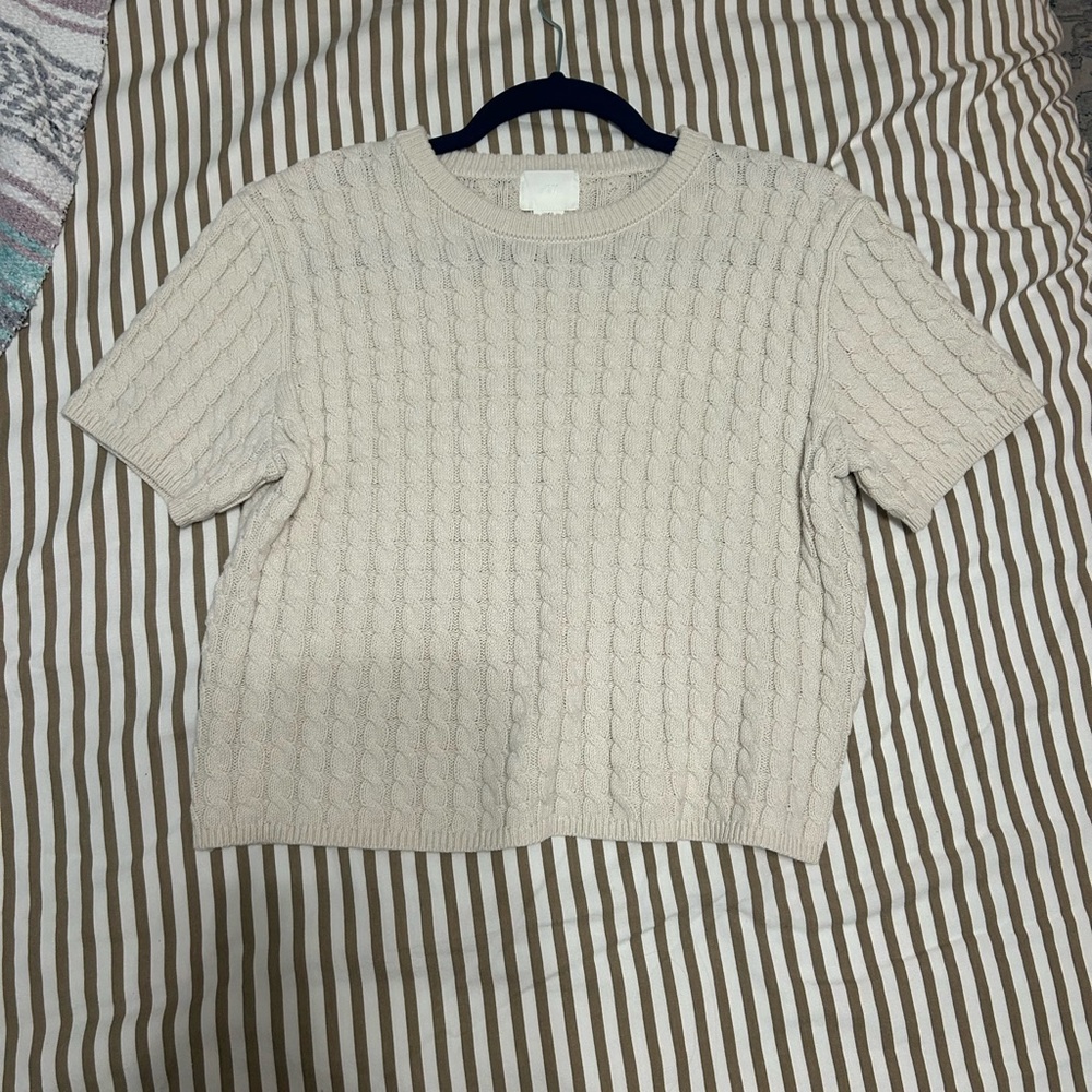 H&M Beige Cable Knit Sweater